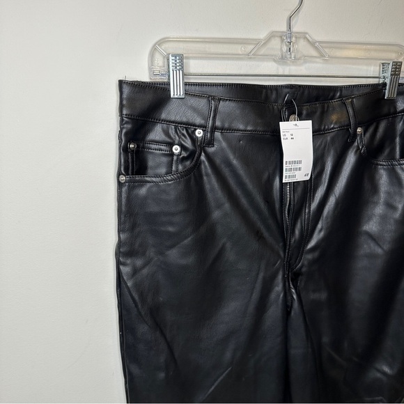 H&M Faux Leather Pants sz 12 - Picture 4 of 7